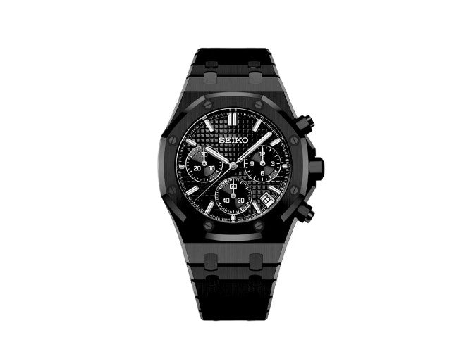 SEIKO ROYAL OAK CHRONOGRAPH BLACK 41MM