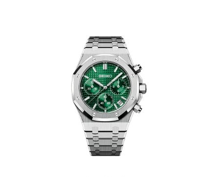 SEIKO ROYAL OAK CHRONOGRAPH SILVER GREEN 41MM