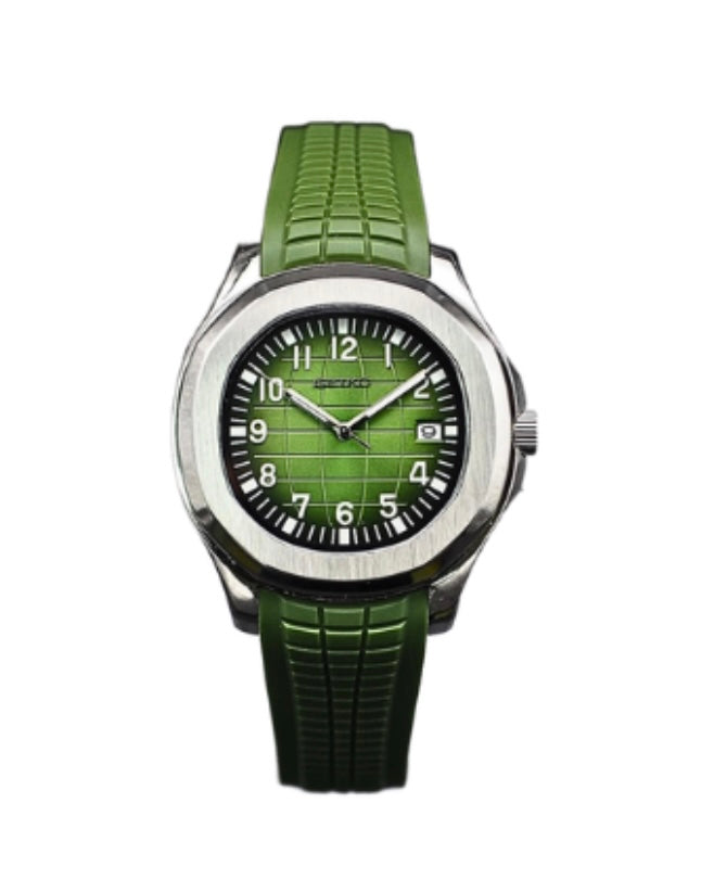 SEIKO AQUANAUT SILVER & GREEN 41MM