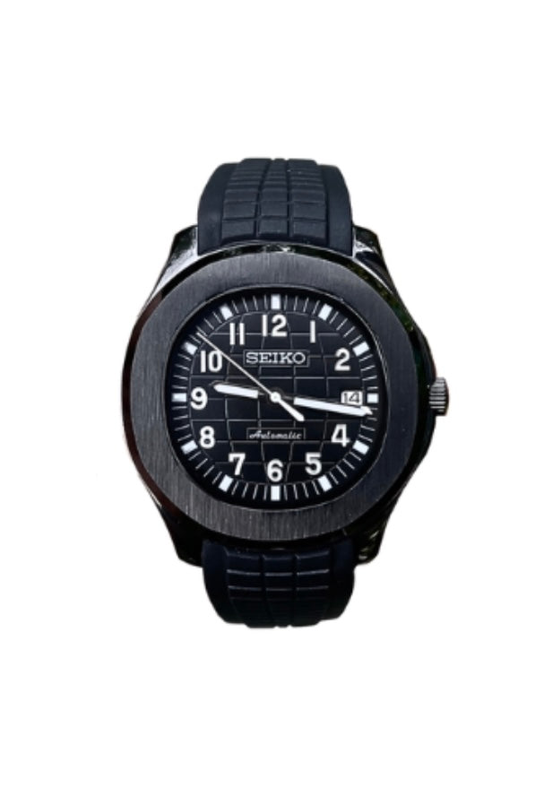 SEIKO AQUANAUT DOUBLE BLACK 41MM