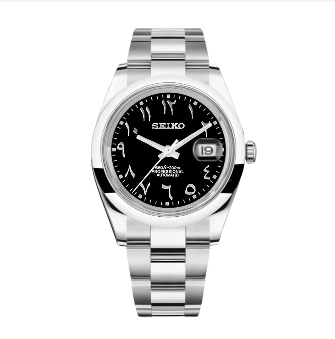 SEIKO OYSTER PERPETUAL ARABIC BLACK 39MM