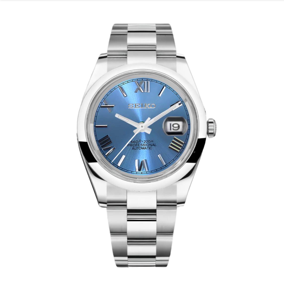 SEIKO OYSTER PERPETUAL ROMAN BLUE ICE 39MM