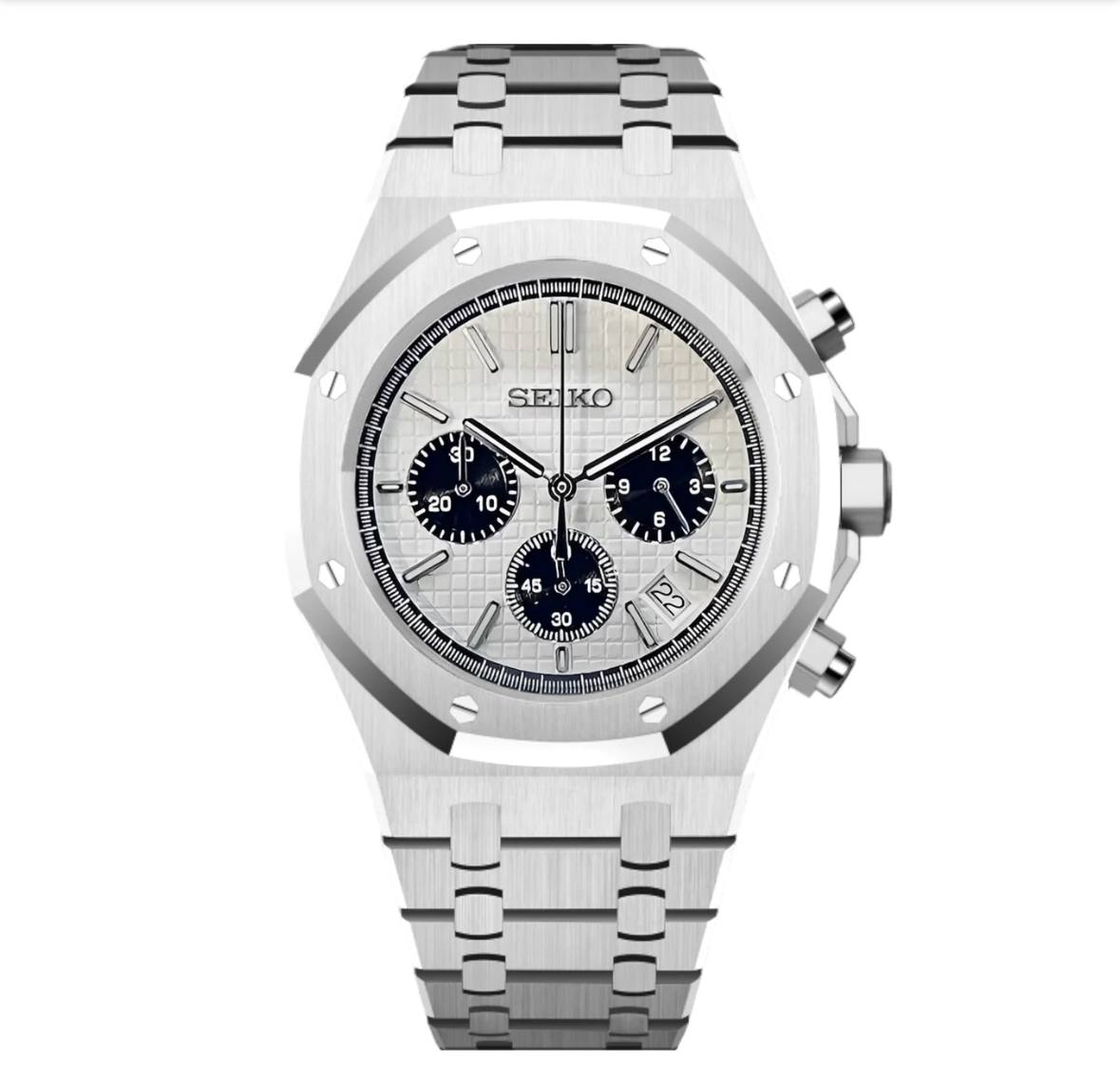 SEIKO ROYAL OAK CHRONOGRAPH WHITE 41MM