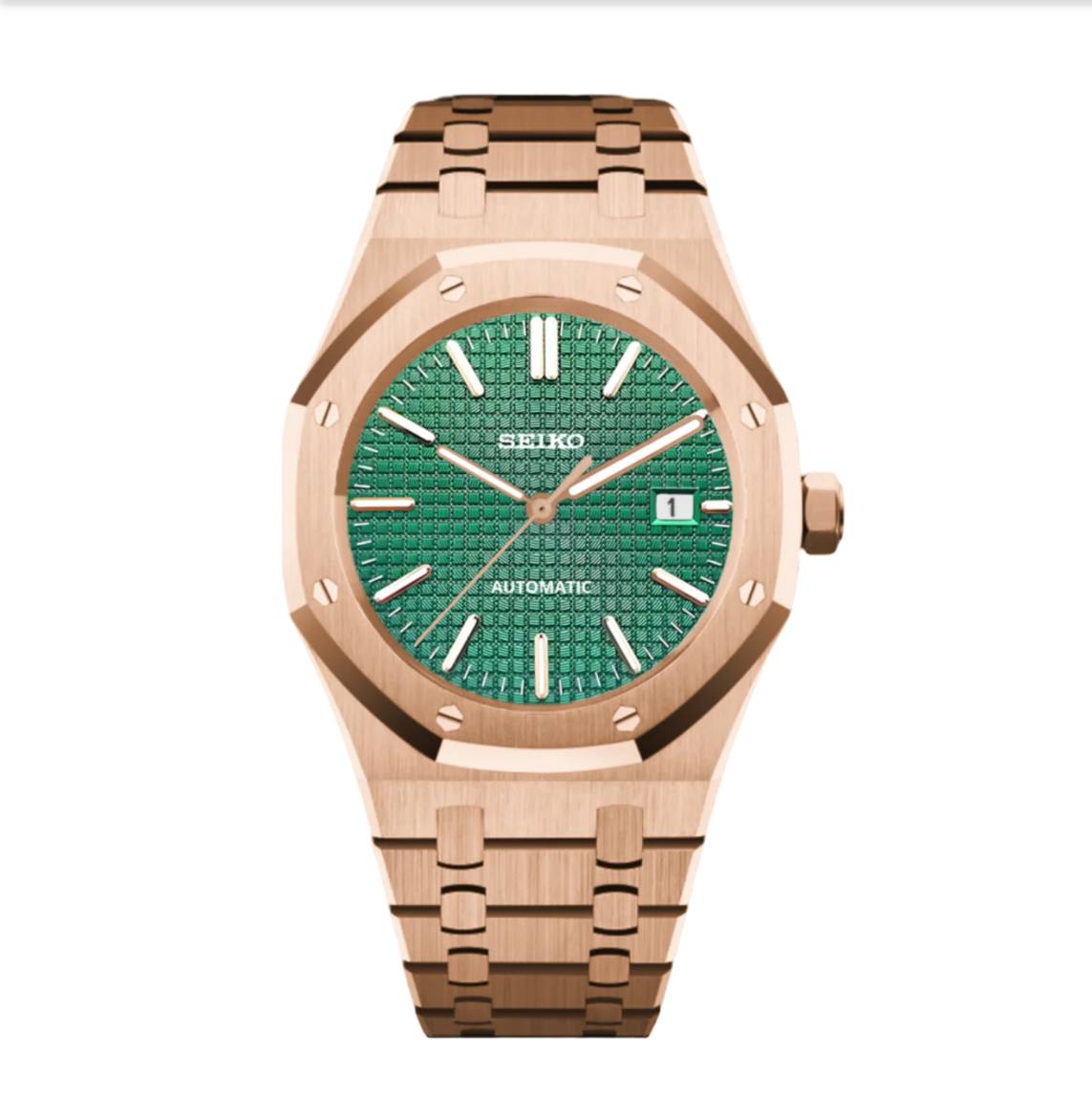 SEIKO ROYAL OAK ROSE GOLD GREEN 41MM