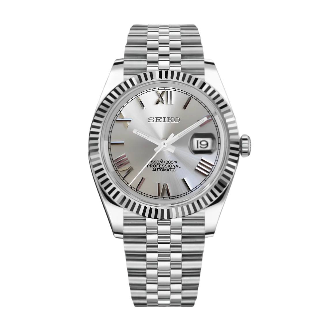 SEIKO DATEJUST ROMAN SILVER 39MM